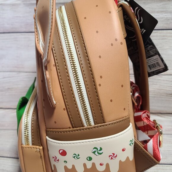 Loungefly Disney Lilo & Stitch Gingerbread Stitch Cosplay Mini Backpack - NWT - Picture 7 of 10